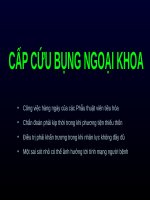 CẤP cứu BỤNG NGOẠI KHOA (BỆNH học NGOẠI) (chữ biến dạng do slide dùng font VNI times, tải về xem bình thường) 