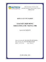 Giao kết hợp đồng theo công ước vienna 1980 