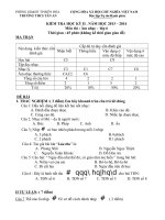 Tiet 35 Kiem tra hoc ki II