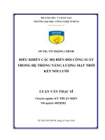Điều khiển các bộ biến đổi công suất trong hệ thống năng lượng mặt trời kết nối lưới 