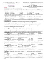 Tải Bộ đề thi thử THPT Quốc gia năm 2017 môn Tiếng Anh CÓ ĐÁP ÁN - Số 6 - Đề thi Đại học môn Tiếng Anh năm 2017 có đáp án