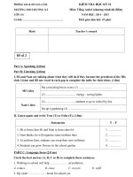 Tải Đề thi học kì 2 môn Tiếng Anh lớp 6 năm 2015 chương trình thí điểm trường THCS Dương Xá (Đề 2) - Đề thi học kì 2 Tiếng Anh thí điểm có đáp án