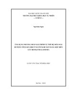 Luận văn thạc sĩ ứng dụng phương pháp giải trình tự thế hệ mới (ngs) để phân tích gen hbb ở người