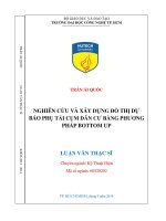 Nghiên cứu và xây dựng đồ thị dự báo phụ tải cụm dân cư bằng phương pháp bottom up 