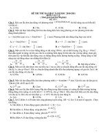 De thi thu Dai hoc mon Vat li va dap an