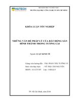 Những vấn đề pháp lý về bất động sản hình thành trong tương lai 