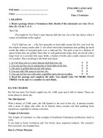 Tải Đề kiểm tra 15 phút lớp 7 môn tiếng Anh chương trình mới - Đề kiểm tra 15 phút môn tiếng Anh lớp 7 có đáp án
