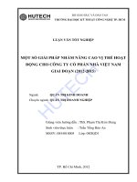 Một số giải pháp chiến lược nhằm nâng cao vị thế hoạt động cho công ty cổ phần nhà việt nam giai đoạn 2012 2015 
