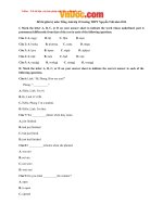 Tải Đề thi giữa kỳ môn Tiếng Anh lớp 10 trường THPT Nguyễn Trãi năm 2014 - Đề thi tiếng Anh lớp 10 có đáp án