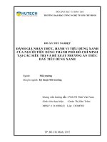 Đánh giá nhận thức hành vi tiêu dùng xanh của người tiêu dùng thành phố hồ chí minh tại các siêu thị và đề xuất phương án thúc đẩy tiêu dùng xanh 
