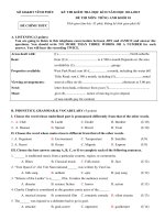 Tải Đề thi học kì 2 môn Tiếng Anh lớp 10 năm 2015 tỉnh Vĩnh Phúc - Đề kiểm tra học kì 2 môn Tiếng Anh lớp 10 có đáp án và file nghe