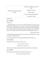 Tải Đề thi tuyển sinh vào lớp 10 THPT môn ngữ văn Sở GD&ĐT Hải Dương năm 2016 - 2017 - Đề thi vào lớp 10 môn Ngữ văn có đáp án