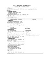 Tải Giáo án Tiếng Anh lớp 7 Unit 2: Personal information - Lesson 2 - Giáo án điện tử môn Tiếng Anh lớp 7
