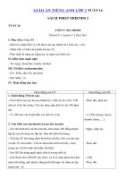 Tải Giáo án Tiếng Anh lớp 2 Tuần 16 sách First Friends 2 - Giáo án môn tiếng Anh lớp 2 theo tuần