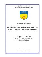 Dự báo mực nước sông nhà bè theo tiếp cận khai phá dữ liệu chuỗi thời gian 