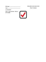 Tải Đề ôn thi học kì 2 lớp 3 môn tiếng Anh có file nghe + đáp án (Số 2) - Đề thi học kì 2 lớp 3 môn tiếng Anh