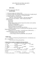 đề cương ôn tập học kì I-Anh 8