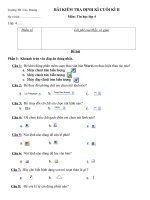 bai kiem tra dinh ki cuoi ki 2 tin hoc lop 4