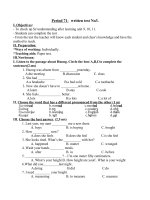 Tải Đề kiểm tra 45 phút lớp 9 môn tiếng Anh số 3 có đáp án - Đề kiểm tra 45 phút lớp 9 môn tiếng Anh