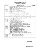 KẾ HOẠCH THÁNG 12 NĂM 2013