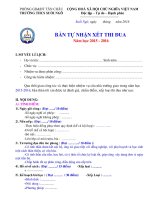 ban nhan xet thi dua cuoi nam 2015  2016