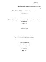 A study on the factors that affect the breaking out of take away coffee in ho chi minh city from 2012 
