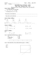 De kiem tra cuoi ki 1 Toan TViet lop 1