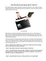 Meo hoi sinh cho pin laptop sap bi khai tu