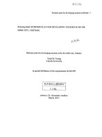 Business plan for developing tourism in ho chi minh city viet nam 