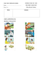 Tiếng Anh 3 (Chính thức). Đề thi học kì 2