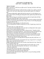 Ngân hàng đề Kiểm Tra Học Kì I 2014-2015