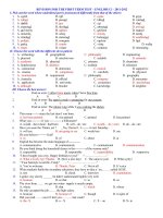 Tiếng Anh 12 (Sách cũ). Các đề luyện thi