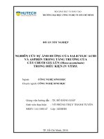 Nghiên cứu sự ảnh hưởng của salicylic và aspirin trong tăng trưởng của cây chuối già lùn musa acuminata trong điều kiện in vitro 