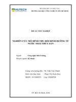 Nghiên cứu mô hình thu hồi dinh dưỡng từ nước thải thủy sản 