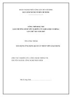 Xây dựng ứng dụng quản lý nhân viên giao hàng 