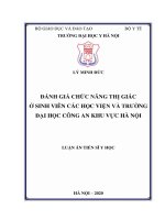 Luận án tiến sĩ đánh giá chức năng thị giác ở sinh viên các học viện và trường đại học công an khu vực hà nội 
