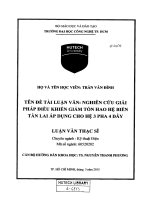 Nghiên cứu giải pháp điều khiển giảm tổn hao hệ biến tần lai áp dụng cho hệ 3 pha 4 dây 