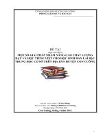 SKKN MOT SO GIAI PHAP NHAM NANG CAO CHAT LUONG DAYVAHOC TIENG VIET CHO HOC SINH DAN TOC BAC TRUNG HOCCOSO