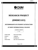 Determinants of student satisfaction at kent international college 