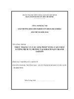 Thực trạng và các giải pháp nâng cao chất lượng dịch vụ buồng tại khách sạn grand saigon 
