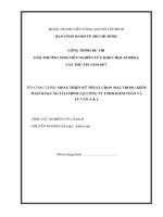 Hoàn thiện kỹ thuật chọn mẫu trong kiểm toán báo cáo tài chính tại công ty TNHH kiểm toán và tư vấn avàc 