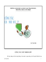CÔNG TÁC CHỦ NHIỆM