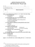 De kiem tra cuoi ki 2  khoa hoc lop 4