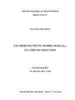 (Khóa luận tốt nghiệp) xác định nguyên tử số hiệu dụng z eff của một số chất lỏng 