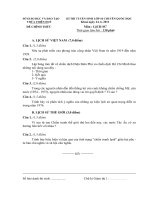 De va Dap an mon Su chuyen Quoc hoc Hue  20112012