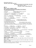 ĐỀ KIỂM TRA HỌC KÌ  II NĂM HỌC 2013-2014