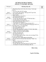 KẾ HOẠCH THÁNG 11 NĂM 2013