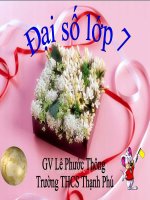 giáo án điện tử đại số lớp 7 bài:
