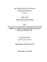 NGOẠI GIAO VĂN HÓA TRUNG QUỐC ĐỐI VỚI VIỆT NAM THÔNG QUA PHIM ẢNH TRUYỀN HÌNH TRONG GIAI ĐOẠN TỪ NĂM 1990 NAY