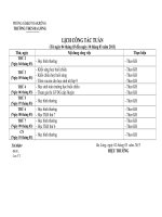 KẾ HOẠCH TUẦN 30